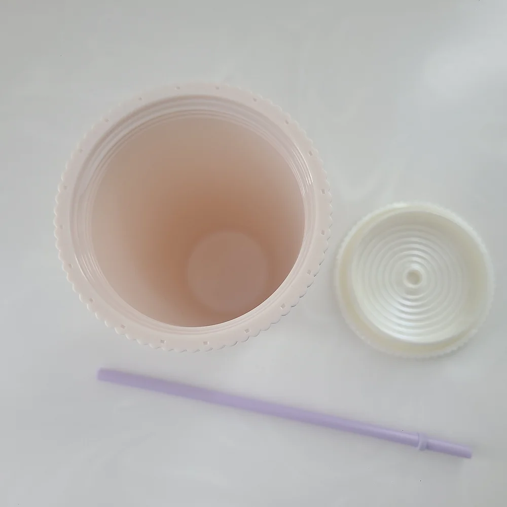 Starbucks Pearl White Textured 16oz Tumbler with Straw